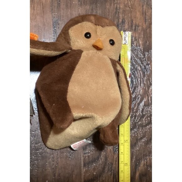 Penguin Ty Beanie Baby Plush Lot 2 Vtg-1995/1998 Plus1 Modern 2018 Nestor Owl - Picture 11 of 14